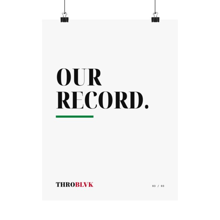THROBLVK Image / Voice / Record Print — 03 Our Record.